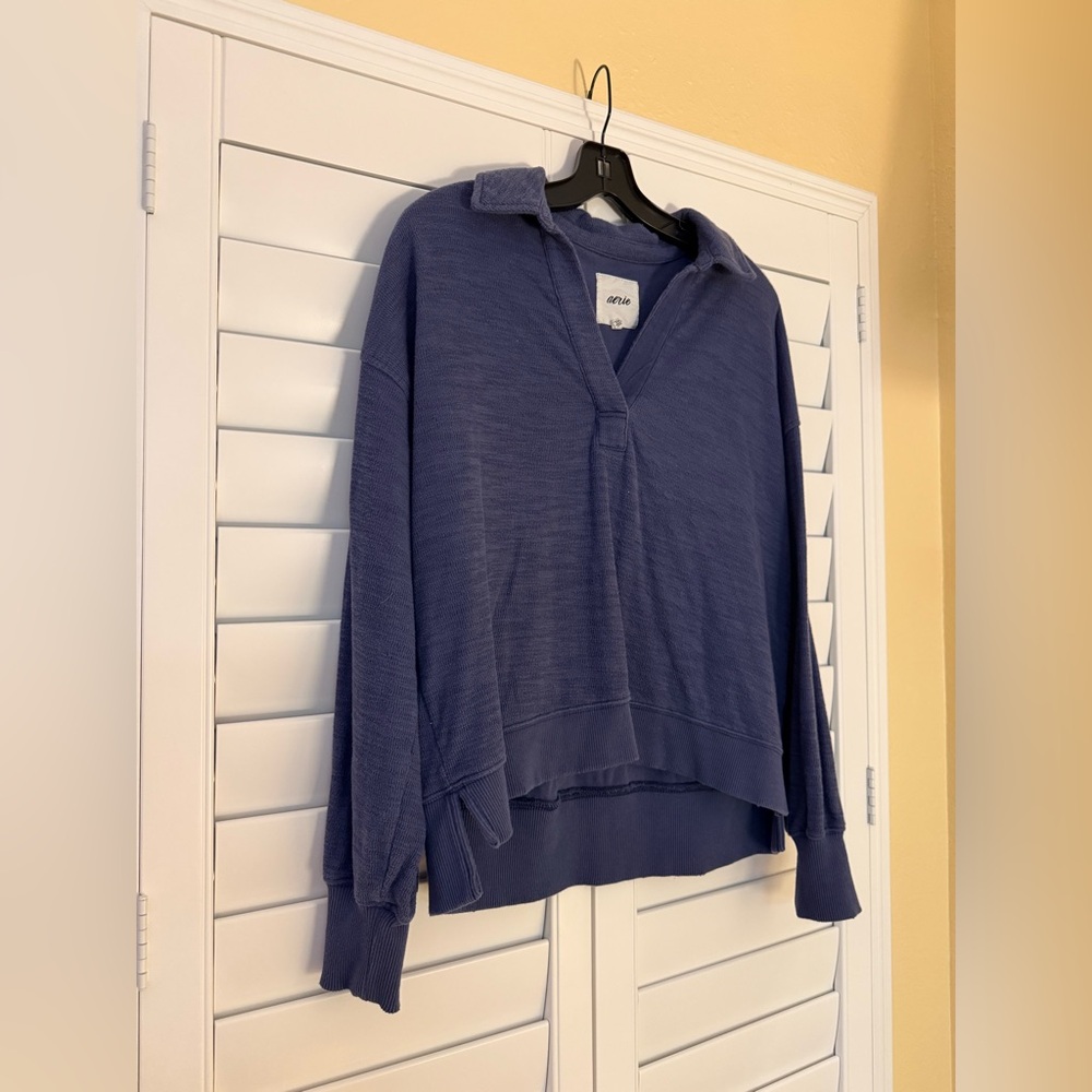Oversized Aerie Blue Knit Sweater